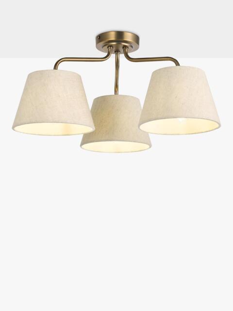 John Lewis Fulham 3 Arm Semi Flush Ceiling Light - image 1