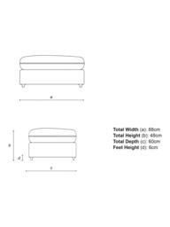 John Lewis x Sophie Conran Cocobella Footstool, Light Leg - thumbnail 2