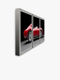 Brookpace Lascelles Maserati 250S Fantuzzi Triptych Framed Photographic Print, 65 x 175cm, Red/Black - thumbnail 3