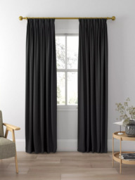 Laura Ashley Swanson Made to Measure Curtains or Roman Blind, Charcoal - thumbnail 5
