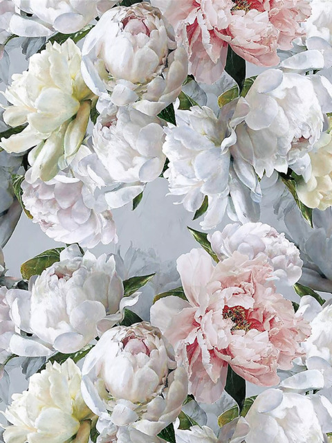 Designers Guild Peonia Grande Made to Measure Curtains or Roman Blind, Zinc - image 1