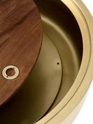 west elm Drum Coffee Table, Antique Brass - thumbnail 6