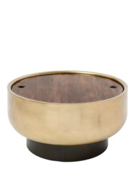 west elm Drum Coffee Table, Antique Brass