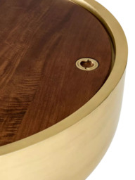 west elm Drum Coffee Table, Antique Brass - thumbnail 5