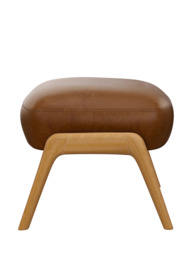 John Lewis Hendricks Leather Footstool, Light Leg - thumbnail 3