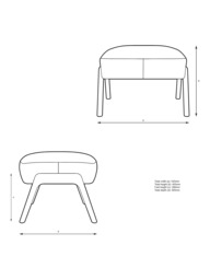 John Lewis Hendricks Leather Footstool, Light Leg - thumbnail 2