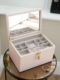 Stackers Leather Velvet Lined Jewellery Box - thumbnail 2