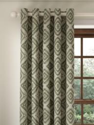 John Lewis Native Weave Pair Lined Eyelet Curtains
