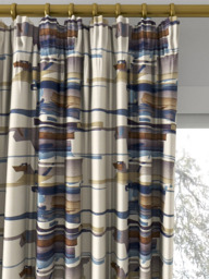 Harlequin Momentum 4 Made to Measure Curtains or Roman Blind, Old Navy/Denim/Tan - thumbnail 2