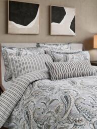 Bedeck of Belfast Kotana Duvet Cover Set, Charcoal Silver - thumbnail 2
