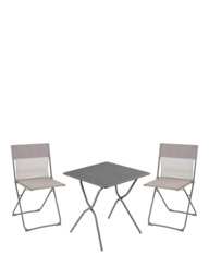 Lafuma Balcony Folding 2-Seater Garden Bistro Table & Chairs Set