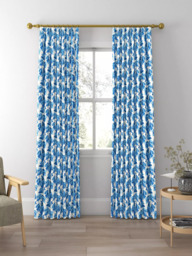 Harlequin x Sophie Robinson Dappled Leaf Made to Measure Curtains or Roman Blind, Lapis - thumbnail 3