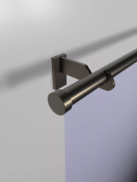 John Lewis Made to Order Select Eyelet Curtain Pole with Stud Finial, Wall Fix, Dia.25mm - thumbnail 4