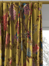 GP & J Baker Hydrangea Bird Made to Measure Curtains or Roman Blind, Ochre - thumbnail 4