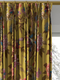 GP & J Baker Hydrangea Bird Made to Measure Curtains or Roman Blind, Ochre - thumbnail 6