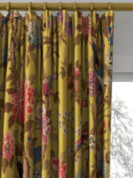 GP & J Baker Hydrangea Bird Made to Measure Curtains or Roman Blind, Ochre - thumbnail 2