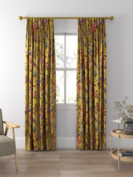GP & J Baker Hydrangea Bird Made to Measure Curtains or Roman Blind, Ochre - thumbnail 5