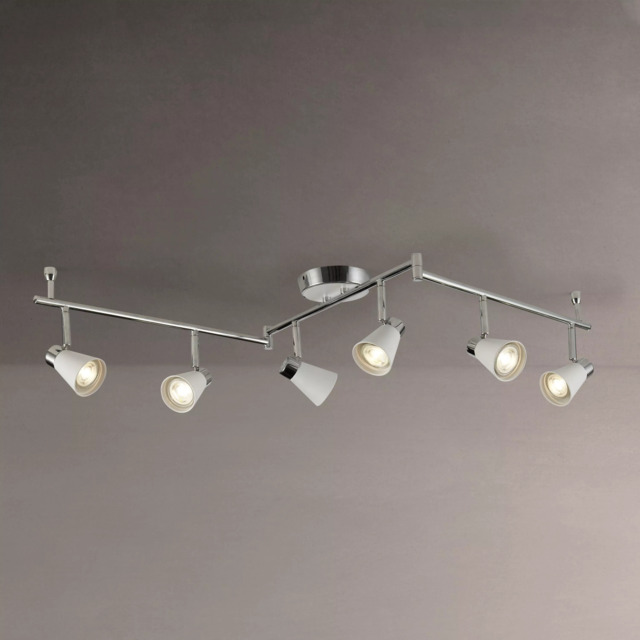 John Lewis Logan GU10 LED 6 Spotlight Ceiling Bar