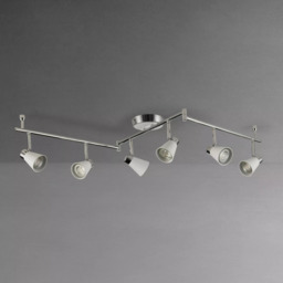 John Lewis Logan GU10 LED 6 Spotlight Ceiling Bar - thumbnail 3