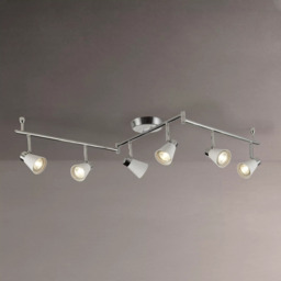 John Lewis Logan GU10 LED 6 Spotlight Ceiling Bar - thumbnail 1