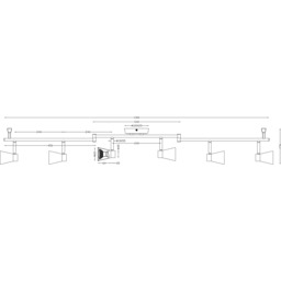 John Lewis Logan GU10 LED 6 Spotlight Ceiling Bar - thumbnail 6