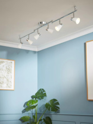 John Lewis Logan GU10 LED 6 Spotlight Ceiling Bar - thumbnail 2