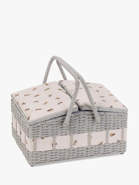 Milward Bee Twin Lid Sewing Basket - image 1