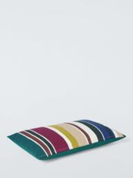 John Lewis Modern Bold Stripe Cushion, Navy - thumbnail 3