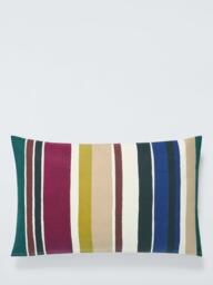 John Lewis Modern Bold Stripe Cushion, Navy