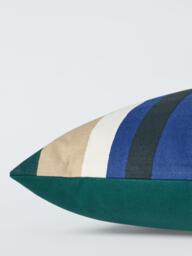 John Lewis Modern Bold Stripe Cushion, Navy - thumbnail 4