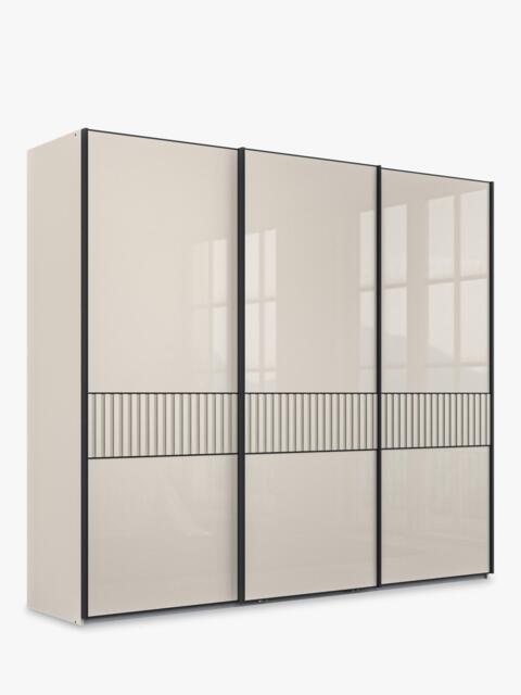 John Lewis Newlyn 2.5m Sliding Wardrobe with 3 Glass Doors - image 1