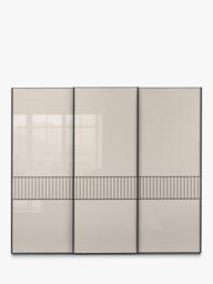 John Lewis Newlyn 2.5m Sliding Wardrobe with 3 Glass Doors - thumbnail 4