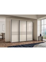 John Lewis Newlyn 2.5m Sliding Wardrobe with 3 Glass Doors - thumbnail 2