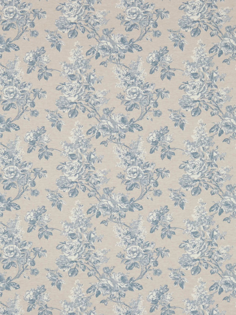 Sanderson Sorilla Damask Made to Measure Curtains or Roman Blind, Delft/Linen - image 1