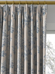 Sanderson Sorilla Damask Made to Measure Curtains or Roman Blind, Delft/Linen - thumbnail 2