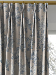 Sanderson Sorilla Damask Made to Measure Curtains or Roman Blind, Delft/Linen - thumbnail 4