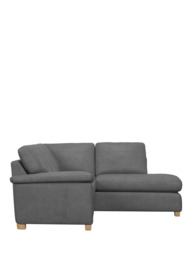 John Lewis Camden RHF Chaise Corner Leather Sofa, Light Leg - thumbnail 3