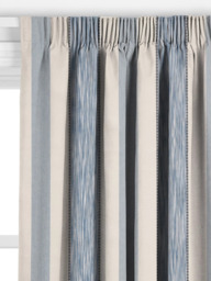 John Lewis Denver Stripe Made to Measure Curtains or Roman Blind, Lake Blue - thumbnail 2