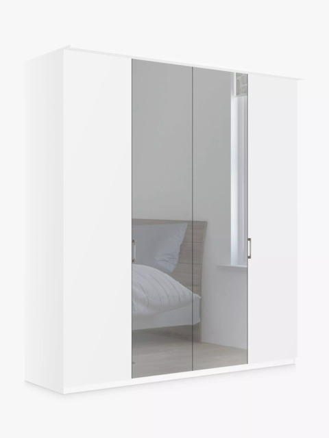 John Lewis Elstra 200cm Mirrored 4 Hinged Doors Wardrobe - image 1