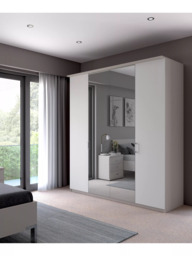 John Lewis Elstra 200cm Mirrored 4 Hinged Doors Wardrobe - thumbnail 3