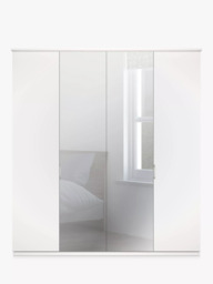 John Lewis Elstra 200cm Mirrored 4 Hinged Doors Wardrobe - thumbnail 2