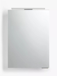 John Lewis Ariel Single Mirrored and Illuminated Bathroom Cabinet - thumbnail 1