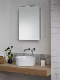John Lewis Ariel Single Mirrored and Illuminated Bathroom Cabinet - thumbnail 2
