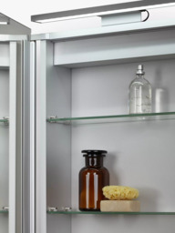John Lewis Ariel Single Mirrored and Illuminated Bathroom Cabinet - thumbnail 4