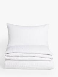 John Lewis Aurelia Pure Cotton Waffle Duvet Cover Set - thumbnail 3