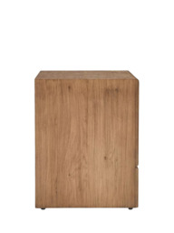 west elm Miles Bedside Table, Ivory Lacquer/Toasted Oak - thumbnail 4