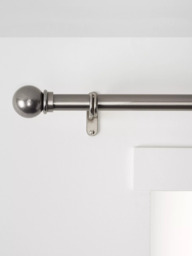 John Lewis Select Classic Eyelet Curtain Pole with Ball Finial, Wall Fix, Dia.25mm - thumbnail 3