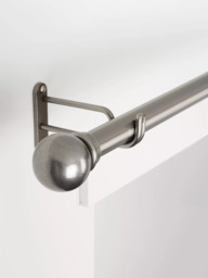 John Lewis Select Classic Eyelet Curtain Pole with Ball Finial, Wall Fix, Dia.25mm - thumbnail 4