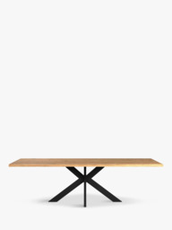 John Lewis Ripley Fixed Dining Table, Straight Edge, Solid Oak Natural Oil - thumbnail 3