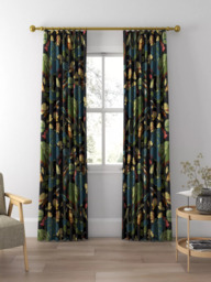 GP & J Baker Nympheus Made to Measure Curtains or Roman Blind, Teal/Green - thumbnail 3